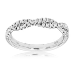 14K WHITE GOLD DIAMOND BAND WB9682
