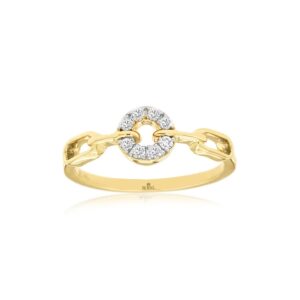 YELLOW GOLD DIAMOND RING H2028D