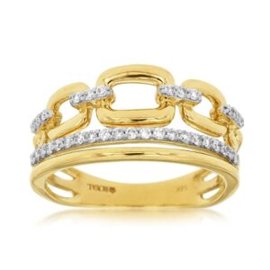 YELLOW GOLD DIAMOND RING C8575D