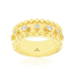 YELLOW GOLD DIAMOND RING H2748D