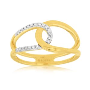 YELLOW GOLD DIAMOND RING C7837D