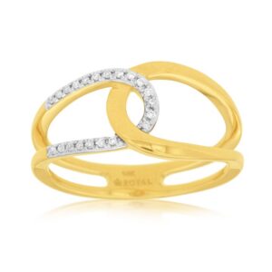 YELLOW GOLD DIAMOND RING C7837D