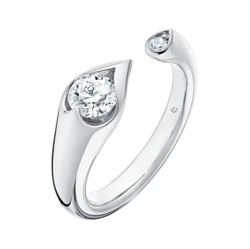 HEARTS ON FIRE LU OPEN DROPLET RING UU28938WIJV0506500