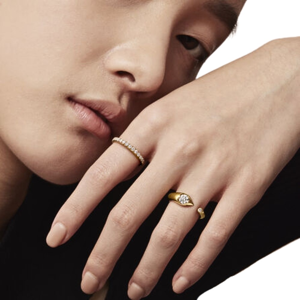 HEARTS ON FIRE LU OPEN DROPLET RING UU28938WIJV0506500