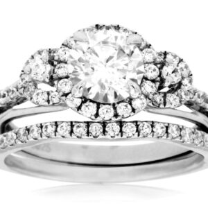 14K WHITE GOLD SEMI-MOUNT WEDDING SET WC7614S