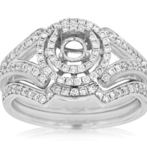 14K WHITE GOLD SEMI-MOUNT WC7694S