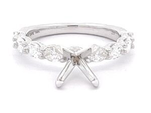 14K WHITE GOLD DIAMOND SEMI-MOUNT 901471A