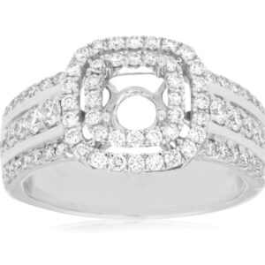 WHITE GOLD SEMI-MOUNT WEDDING SET WC7688S