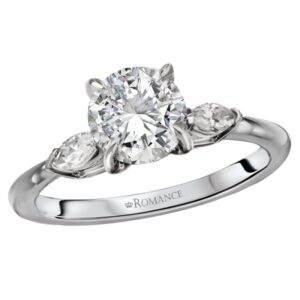 WHITE GOLD DIAMOND SEMI-MOUNT 160130-RD100
