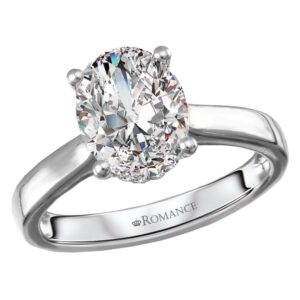 WHITE GOLD HIDDEN HALO SEMI-MOUNT 160236-OV200