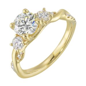 YELLOW GOLD DIAMOND SEMI-MOUNT W0412RN100SM-4YWB