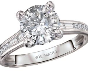 14K WHITE GOLD DIAMOND SEMI-MOUNT 160246-RD200