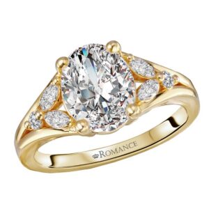 YELLOW GOLD OVAL DIAMOND SEMI-MOUNT 160250-OV200Y