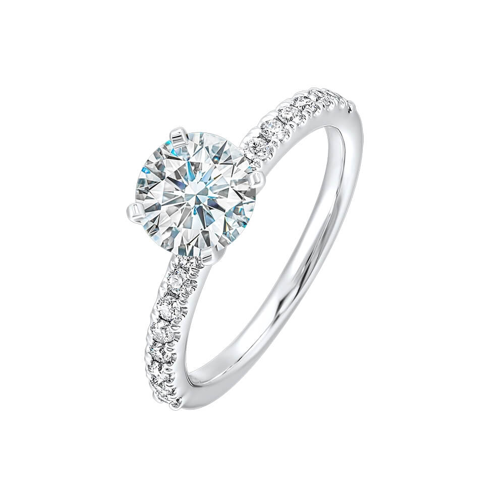 14K WHITE GOLD PERFECT LOVE SEMI MOUNT W0211RN100SM-4W89