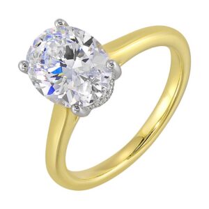 YELLOW & WHITE GOLD DIAMOND SEMI MOUNT W6150ON200SM-4YW