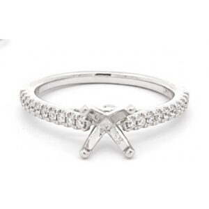 WHITE GOLD DIAMOND SEMI-MOUNT W900AC