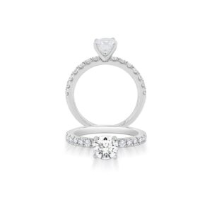 WHITE GOLD DIAMOND SEMI-MOUNT W905AN