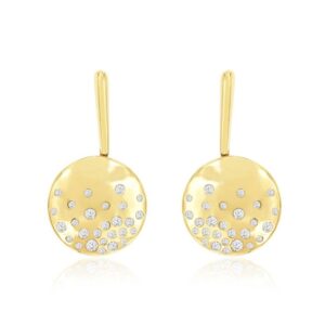 YELLOW GOLD DIAMOND EARRINGS H3177D