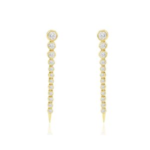 YELLOW GOLD DIAMOND EARRINGS H2976D