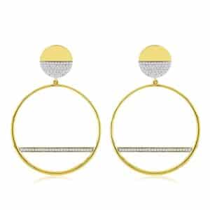 YELLOW GOLD DIAMOND EARRINGS C8987D