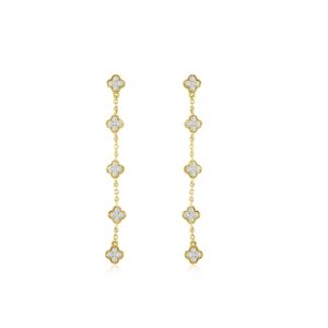 YELLOW GOLD DIAMOND EARRINGS H1298D
