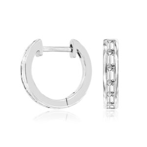 WHITE GOLD DIAMOND HOOPS WH1016D
