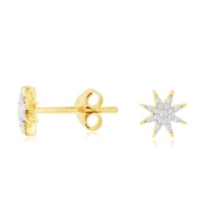 YELLOW GOLD DIAMOND EARRINGS H3362D