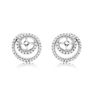 WHITE GOLD DIAMOND EARRING JACKETS WC8683D