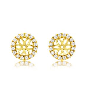 YELLOW GOLD DIAMOND EARRING JACKETS C8780D