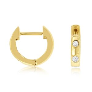 YELLOW GOLD DIAMOND EARRINGS H3275D