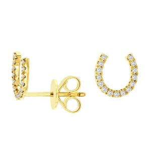 YELLOW GOLD DIAMOND EARRINGS H1301D