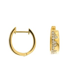 YELLOW GOLD DIAMOND EARRINGS H3457D