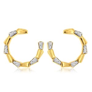 YELLOW GOLD DIAMOND EARRINGS H1415D