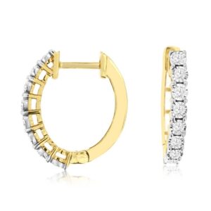 YELLOW GOLD DIAMOND EARRINGS H2226D