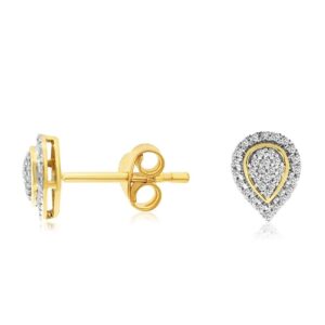 YELLOW GOLD DIAMOND EARRINGS H3471D