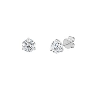 HEARTS ON FIRE THREE-PRONG STUD EARRINGS 3SIE01508W