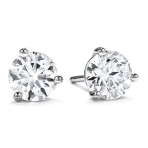 HEARTS ON FIRE THREE-PRONG STUD EARRINGS 3SIE00338W