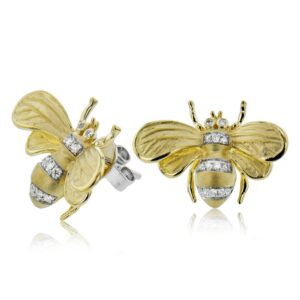 SIMON G. BEE STUD EARRINGS IN 18K DE274-Y