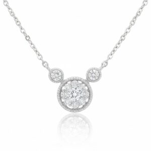 WHITE GOLD DIAMOND CLUSTER PENDANT M6425
