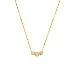 YELLOW GOLD DIAMOND NECKLACE H3319D
