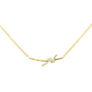 YELLOW GOLD DIAMOND NECKLACE H3447D