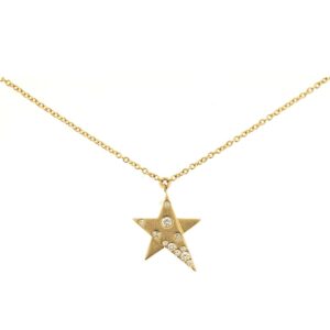 YELLOW GOLD DIAMOND NECKLACE H3440D