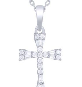 10K DIAMOND CROSS PENDANT M6925
