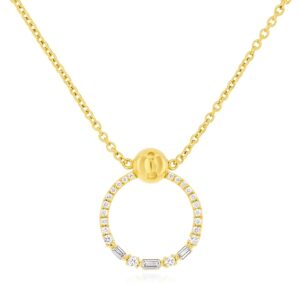 YELLOW GOLD DIAMOND NECKLACE H1028D