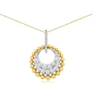 YELLOW GOLD DIAMOND PENDANT H3719D