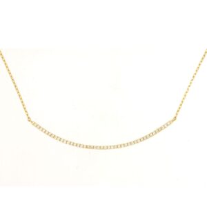 YELLOW GOLD DIAMOND NECKLACE C7073D