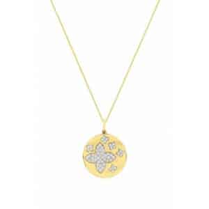YELLOW GOLD DIAMOND PENDANT H2761D