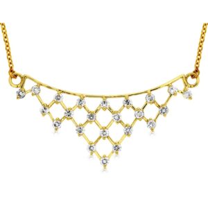 YELLOW GOLD DIAMOND NECKLACE C8011D
