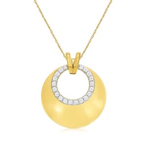 YELLOW GOLD DIAMOND PENDANT C9831D