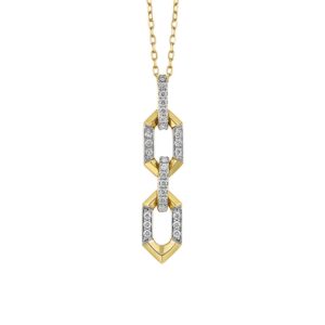 YELLOW GOLD DIAMOND PENDANT PD11235-4YC